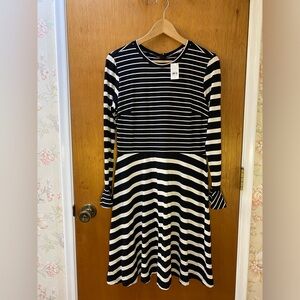 Ann Taylor Loft NWT Black & White Striped Dress